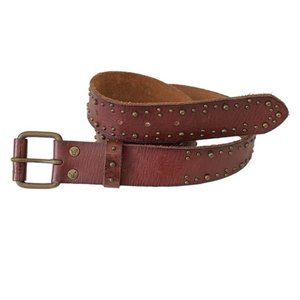 American Eagle Outfitter Womens Small  antique brass studded brown leather belt